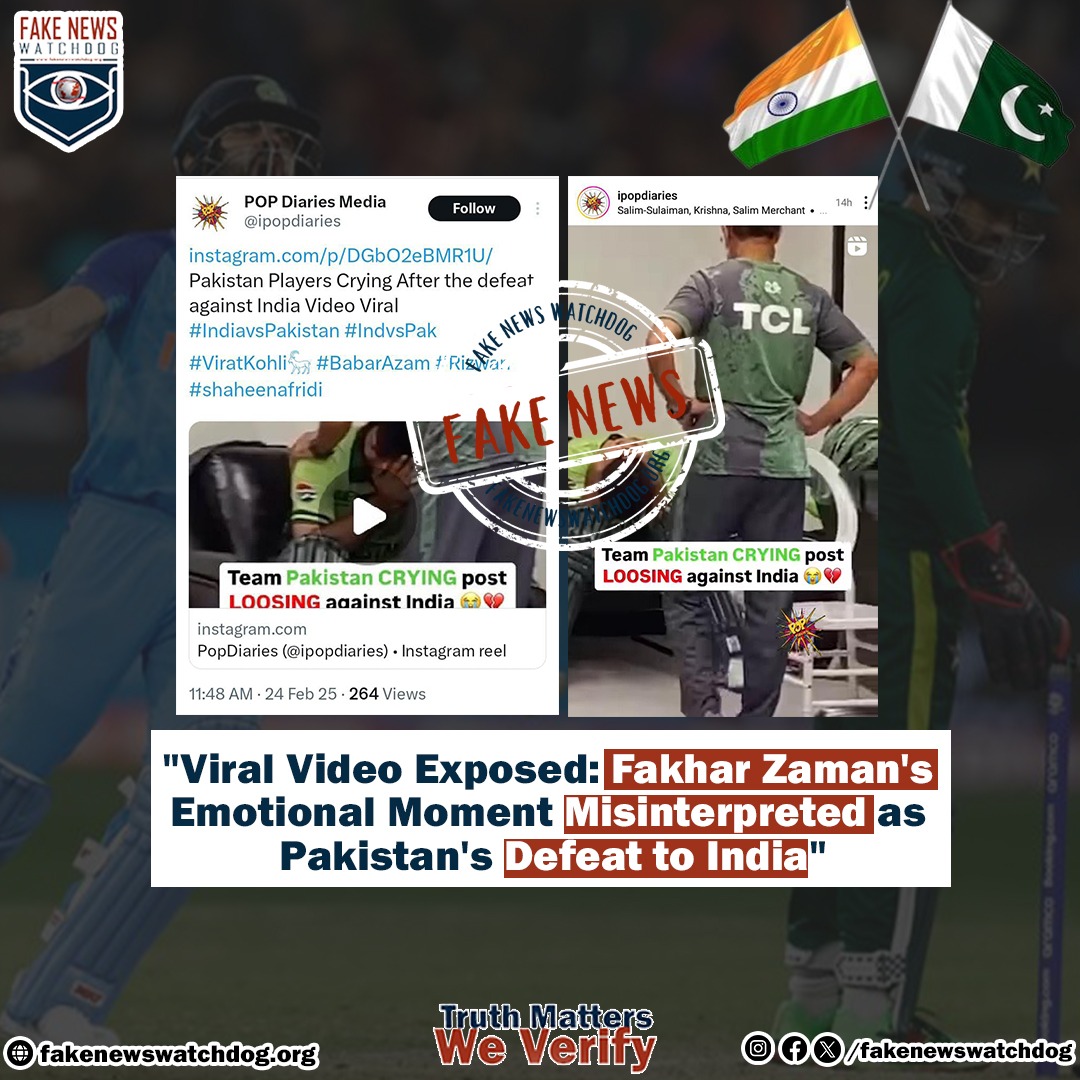 You are currently viewing Fakhar Zaman’s Emotional Moment Misinterpreted as Pakistan’s Defeat to India